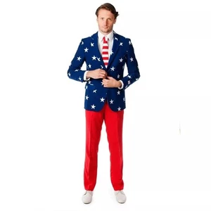 Stars and Stripes Men's Costume Suit - Picture 1 of 8