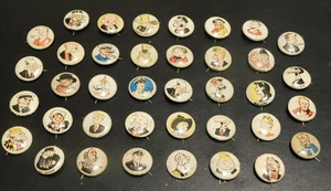 38 spille Kellogg's PEP Cereal WWII personaggio fumetto cartone animato spilla - Foto 1 di 7