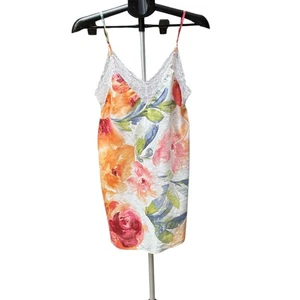 LINEA DONTELLA Lindsey Garden Lace Chemise Nightgown Size M Flora Retail $56 - Picture 1 of 8