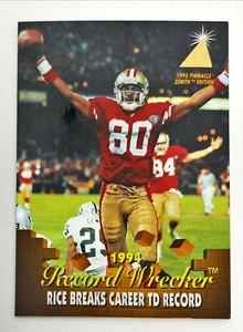 1995 Pinnacle Zenith Record Breakers Jerry Rice HOF San Francisco 49ers - Bild 1 von 1