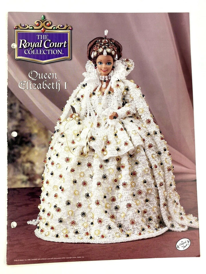 Annie's Attic Crochet Queen Elizabeth 1 The Royal Court Collection Fashion Doll - Image 1 of 4