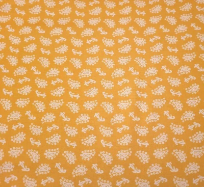 Fruit Stand BTY Anne Tavoletti P&B Textile Boutique Golden Yellow Floral Paisley - Image 1 of 3
