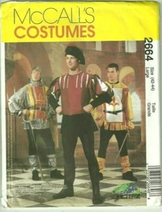 Adult Mens Size Large Chest 42-44" Medieval Costume McCall's Sewing Pattern - Picture 1 of 2