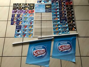 Schöller Werbung Flagge Fahne Fahnen Eis Eiskarten Vintage Reklame Eistafel