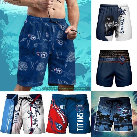 Tennessee Titans Football Beach Shorts Summer Casual Swim Trunks Sports Shorts Cover