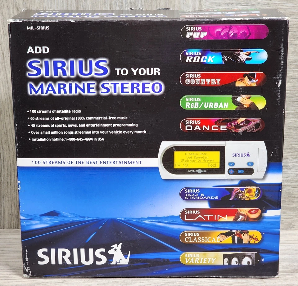 Sistema receptor de audio digital satelital Milennia Sirius Marine - Nuevo stock antiguo - Foto 1 de 4