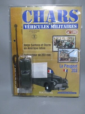 AS669 SOLIDO HACHETTE CHARS VEHICULES MILITAIRES #100 1/43 PEUGEOT 203 1954 - Photo 1/4
