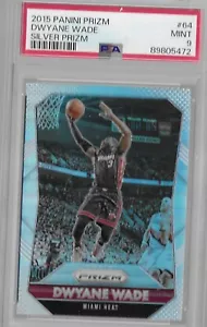 Dwayne Wade 2015 Panini Prizm Silver Prizm Miami Heat PSA 9 NBA!! - Picture 1 of 1