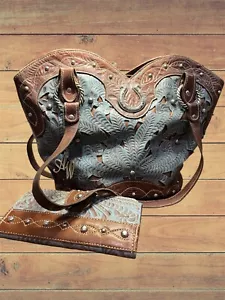 American West Umhängetasche und passende Geldbörse - gebraucht - Bild 1 von 7