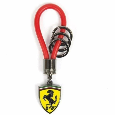 Scuderia Ferrari F1Rubber Strap Key Chain-Red Cover