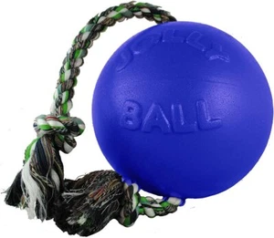 Jolly Pets Romp and Roll Ball Dog Toy Size: 4.5 inch, Color: Blue - Picture 1 of 1