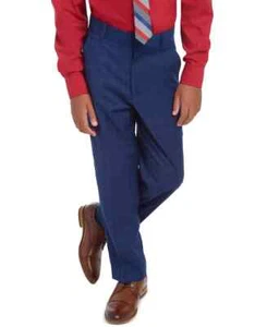TOMMY HILFIGER Big Boys Stretch Plaid Suit Pants Blue Size 20 - Picture 1 of 3