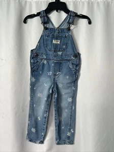 Oshkosh Bgosh Denim Babero Mono Flores Algodón Jeans Talla 2T Vestbak - Imagen 1 de 7