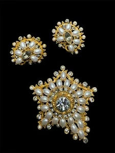 ART Arthur Pepper Kunstperlen, Strass Brosche & Ohrringe Nautilus, Seestern - Bild 1 von 6