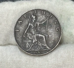 1899 Great Britain Farthing Coin Great Condition - Picture 1 of 6