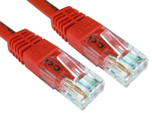 RJ45 Chat 6 Réseau Câble UTP PVC Inj Moulé Câble Rouge 15mtr - Afbeelding 1 van 1