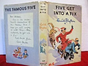Enid Blyton Famous FIVE GET INTO A FIX  1962 HCDJ Eileen Soper H & S - Picture 1 of 9