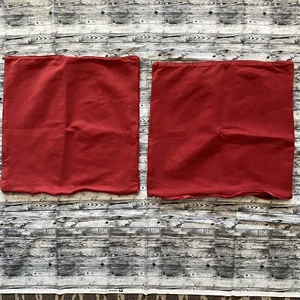 Paar RALPH LAUREN rote robuste Kissenbezüge LRL monogrammiert 22" nur Bezüge - Bild 1 von 10