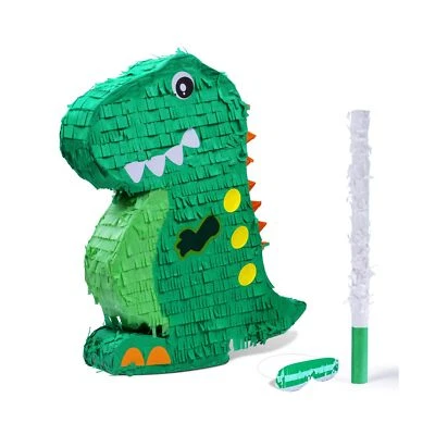 Paquete de piñata de dinosaurio con venda para los ojos y murciélago (17x13x4 pulgadas), perfecto para... Foto 1 de 4