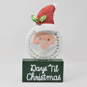 Santa Claus Christmas Countdown Clock Moveable Nose New Holiday Decor - Picture 1 of 8