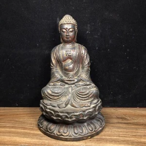 Statua Buddha in rame puro di Buddha Shakyamuni - Foto 1 di 9