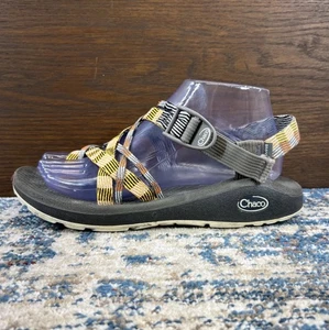 Chaco ZX/3 Sandals Women's 8 Gray Orange Strappy Sport Hiking Outdoor Trail Open - Picture 1 of 13
