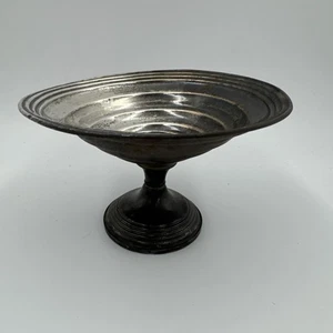Columbia Weighted Sterling Silver Vintage Compote 5 1/2” D 3 1/4” T Read Desc - Picture 1 of 7