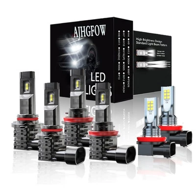 适用于日产 Quest Van 4 门 3.5L 2004 - 2009 LED 车头灯高低雾灯灯泡 — 第 1/4 张图片