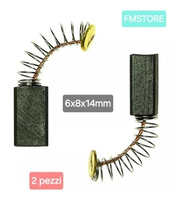 2pz Spazzole carboncini da 6×8×14 mm per Smerigliatrice Angolare Bosch 1000# - Picture 1 of 1