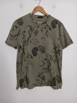 Paul Smith Shirt Mens Medium Olive Green AOP All Over Print Botanical Floral - image 1 of 4