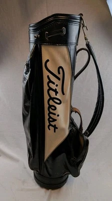 Carro de golf Titleist vintage blanco y negro divisor de 3 vías bolsa de transporte -- LEER Foto 1 de 4