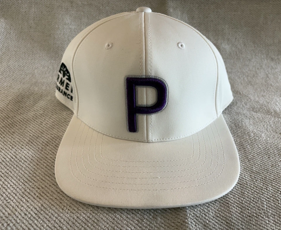 Sombrero de golf exclusivo Puma Farmers Insurance Tour muestra PGA Yupoong Vietnam púrpura Foto 1 de 4