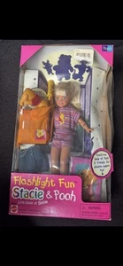 VINTAGE 1997 FLASHLIGHT FUN STACIE & POOH BARBIE DOLL MATTEL - Picture 1 of 8