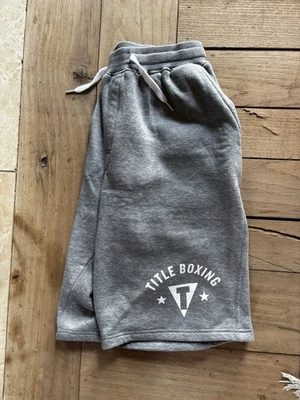 Title Boxing Sweat Shorts Gray XL Gym Training Kickboxing Running - Image 1 of 4