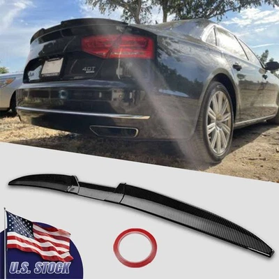 Rear Trunk Spoiler Wing Lip Bumper Carbon Fiber Style For Audi A6 Quattro Sedan - Image 1 of 4
