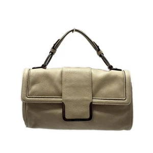 Auth Max Mara - Beige Leather Handbag - Picture 1 of 9