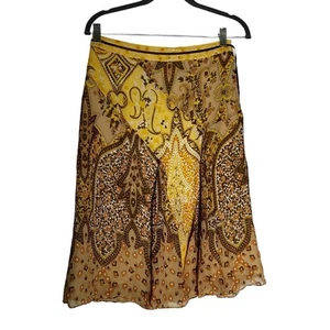 Vintage Banana Republic Y2K 2000’s 00’s 100 % Seide Paisley Blumen Rock Größe 0 - Bild 1 von 6