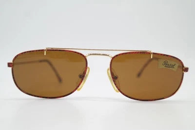 Occhiali Da Sole Vintage Persol EM633 In Rame Oro Ovali - Immagine 1 di 4