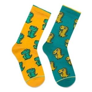 Calcetines divertidos Draco amarillos y verdes | Calcetines de algodón de moda | Elegante regalo para todos - Imagen 1 de 2