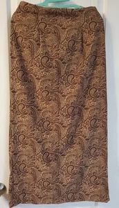 Maxi gonna vintage Studio C marrone e beige taglia 8 - Foto 1 di 5