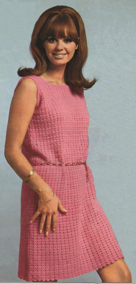 Crochet Pattern Lady's Sleeveless Dress/Tunic & Top/Sweater. 34 to 38 Inch Bust. - Image 1 of 1