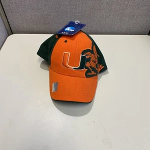 Cappello regolabile vintage anni '90 Miami Hurricanes NCAA marchio raro - Foto 1 di 7