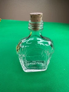 Mini Glass Bottles Crown Royal Clear Glass with Cork - NEW - Picture 1 of 4