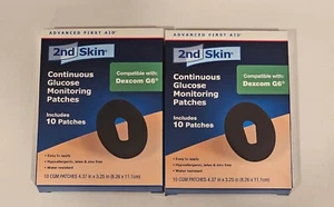 Glucose Monitoring Patch 2nd Skin Continuous Dexcom G6 NEW Lot Of 2  - Picture 1 of 4