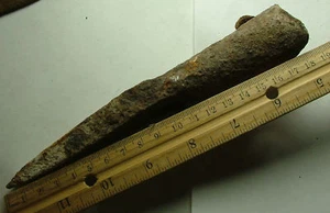 Rare Genuine Roman battle weapon spear head - butt artifact intact superb 2 Cent - Picture 1 of 3