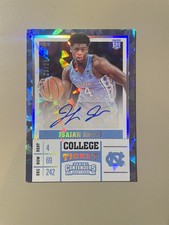 2017-18 Panini Contenders Draft Pick Isaiah Hicks #110 Auto Cracked Ice /23 UNC