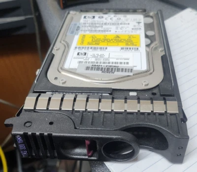 HP AB421A AB421-69001 AB421-2101AU 73GB 15K SCSI 3.5" Hard Drive w/Tray - Image 1 of 3