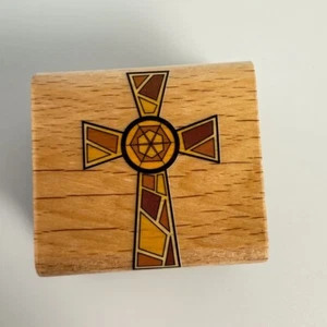 Zierkreuz #440D132 ~ Religion ~ Glaube ~ Gummistempel ~ 1,5" x 1,25" ~ Stempel Handwerk - Bild 1 von 9