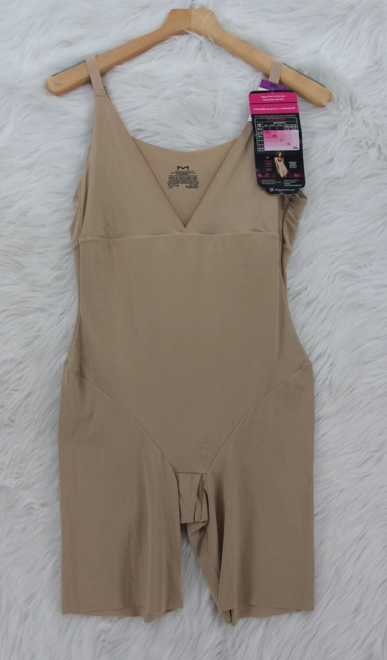 Maidenform Womens Shapewear Nude Beige Size 2xl Plus Slimming Body Suits 614