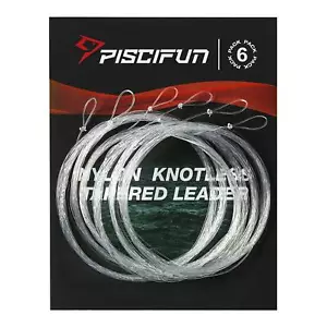 Fly Fishing Leader with Pre-Tied Loop Tapered Fly Line Leader Nylon Clear 9ft... - Picture 1 of 6